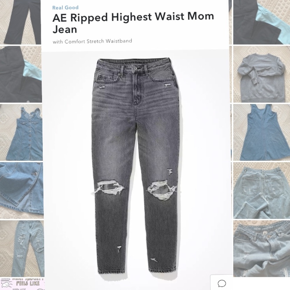 American Eagle Ripped Mom Jean